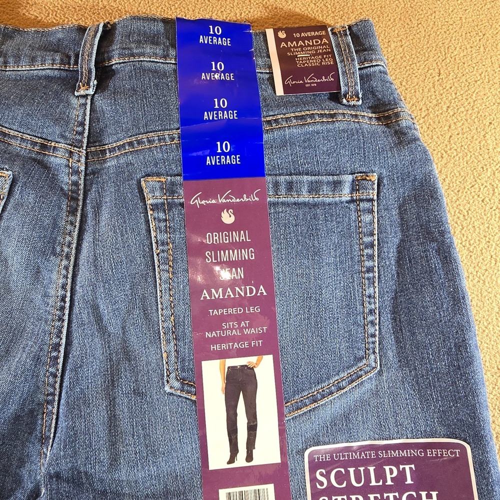 Gloria Vanderbilt Amanda Jeans for Women Heritage Fit Size 10 NWT - Picture 12 of 12